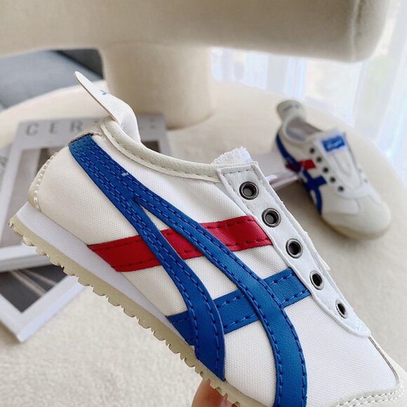 White Onitsuka Tiger by Asics Canvas Kids Sneakers - Picture 5 of 9